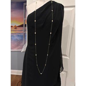 Stunning long crystal and bead necklace by designer Marlyn Schiff